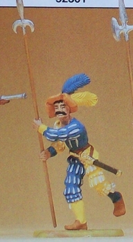 1: 25 Figur Landsknecht stürmend im Spieß