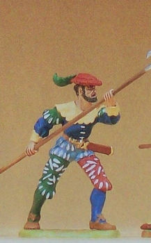 1: 25 Figur Landsknecht stehend mit Spieß etc.........................................................................................................................................................................
