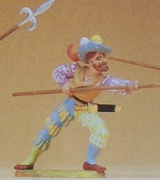 1: 25 Figur Landsknecht mit Hellebarde