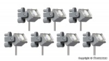 H0 N TT Leuchten Deckenstrahler weiß, St. 7x, LED, L=0,5x 0,ecm, Bügel 0,4cm, etc.....................................................................