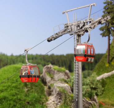 H0 Ausstattung Hahnenkammbahn, Gondeln 2x,  Ergänzungspaket