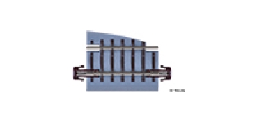 TT Bettungsgleis Weichenabzweig braun links BG5 36 mm