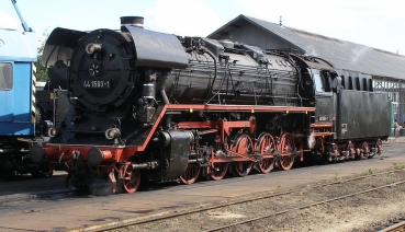 H0 D DB BS MS WM NS Dampflokomotive BR 44 ÜK, offene Schürze,  Ep.IIIa, IIIb, Kohle,  Witte Bleche, RP 25 Räder,
