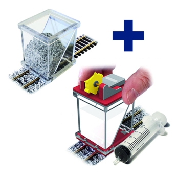 H0 Set Schotterkleber Applikator mit Spritze und Schotterverteil