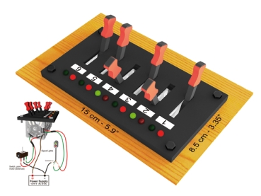 H0 TT N Schalttafel für Weichenantriebe und Signale 6x LED rot/
