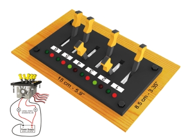 H0 TT N Schalttafel für Beleuchtung, Drehscheibe, u.a. 6x LED ro