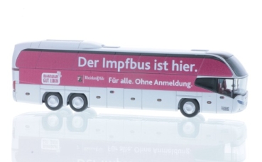 H0 D Bus Reisebus " Der Impfbus ist hier ", 3A, Neoplan Cityliner Co7 Bohr Reisen, etc..............