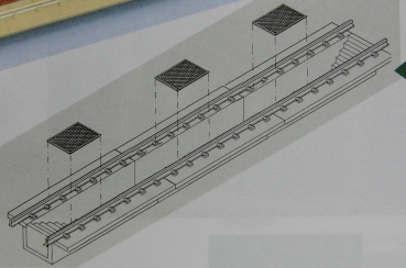 H0 Bahnausstattung BS NS Überfahrbleche Mittelleiter 6x zu LK56 Code