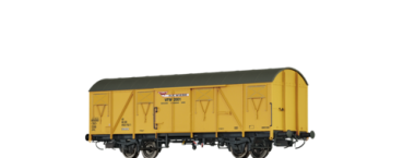 N D Wiebe Güterwagen ged., Gbs 245,  60 80 0923 742 1, 2A ,Ep.V,  L= 81,2mm, gelb ,