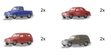 H0 CZ BS PKW Skoda 1201 8teilig, 2A, Ep.III, etc.............................................