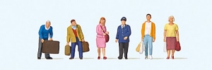 H0  Figur Reisende am Bahnsteig