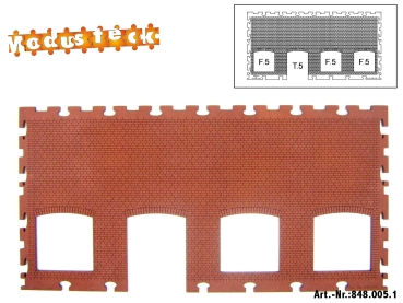 0 Gebäude Kreuz- Blockverband Element 4   120x 240