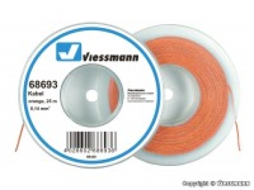 elektro Leitungen Litze Kabelspule 0.14mm², 25m, orange, etc.......................................................................................