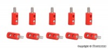 elektro Stecker & Muffen Querlochstecker 10x rot, etc........................................................................................