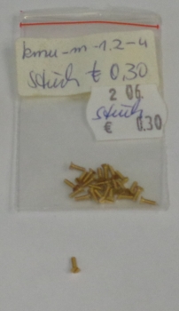 MS Schraube 1,2x 4mm Senkkopf