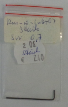 Werkzeug Imbusschlüssel 0,7