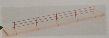 H0 Geländegestaltung Zaun aus Schienenprofil Pfähle 20St.  ca.70cm