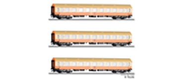 H0 D DR Reiszugwagen-Set 3-tlg.1./2.Kl. 4A Ep.IV, Städteexpress, etc................................................................................