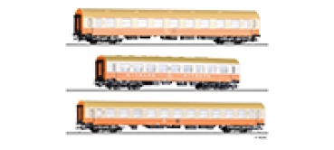 H0 D DR Reisezugwagen-Set 3x 12A Ep.IV Städteexpress