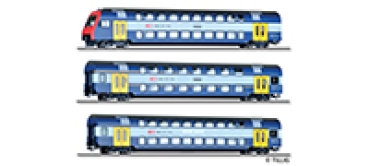 H0 CH SBB Reisezugwagen-Set 3-tlg. 1./2.Kl. 12A Ep.V, etc................................................................................................
