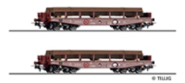 H0 CZ TSS Güterwagen-Set 2-tlg. 8A Ep.VI Schwerlastwagen, etc.......................................................................................