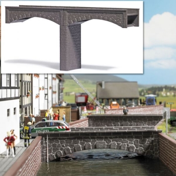 H0 N TT Geländegestaltung Steinbrücke, 239x 47x 110mm, Pfeiler 47x 15x 75mm, Breite B= 47mm, etc...............................................................................