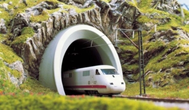 H0 Geländegestaltung Eisenbahn- Straßentunnelportal ICE,  1gl. Oberleitung taugl., 120mm, etc.......