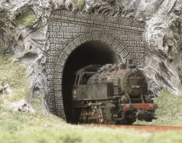H0 Geländegestaltung Tunnelportal, Dampflokomotive, eingl. 2x, B= 44mm, H= 73mm, etc.....................................................................