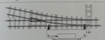 H0e Bahnausstattung Gleis Weiche rechts, elektr., 147mm, R 517mm ,12°, etc...............................................................