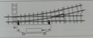 H0e Bahnausstattung Gleis Weiche links, elektr., 147mm ,R 517mm ,12°, etc............................................................................