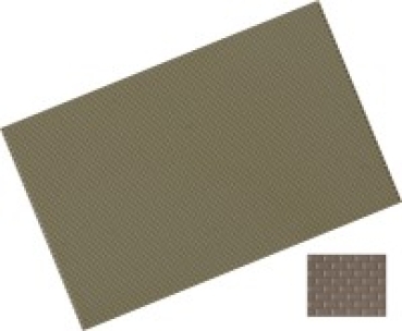 H0 Eu Pflasterplatte, Läuferverbund, 122x 79mm, Betongrau, 2x