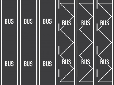 H0 Eu Straße Bushaltestelle- Busspur, Teerbelag, 200x, Stück 3x