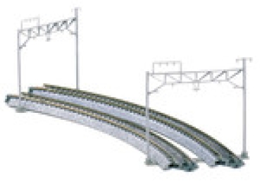 N Oberleitung Kato ( 23 060 ), Oberleitungsmasten 2-gl. 8 Stk. ohne Mastenbasis, etc...................