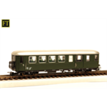 H0e Bahnfahrzeuge A Krimmler Gepäck- Sitzwagen Prinzgauer Landesbahn Schmalspurbahn, 4A, Ep.3, grün, Halbfenster, etc................
