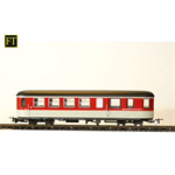 H0e Bahnfahrzeuge A ÖBB Krimmler Personenwagen, Prinzgauer Landesbahn Schmalspurbahn, 4A, Ep.5b, grau- weiss- rot- umbra, rot, Halbfenster, etc..................