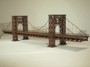 H0 HAS 120 Hängebrücke grau, Straße,  117,5x 23x 30cm, etc.................................................