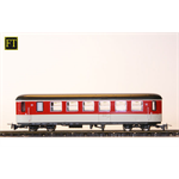 H0e Bahnfahrzeuge A ÖBB B4ip/ s, 3066- 3,, Krimmler Personenwagen Prinzgauer Landesbahn, Schmalspurbahn, 4A, Ep.5, grau- weiss- rot- umbra, Halbfenster, etc.................