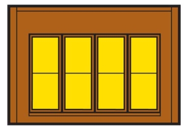 H0 Baukastensystem BS 6,82x 4,76cm Single Storey Victorian Windo