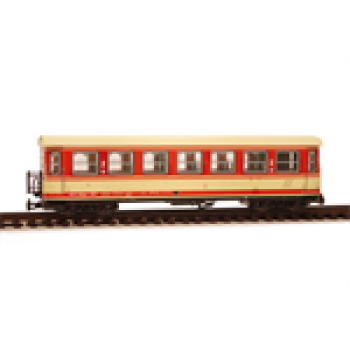 H0e Bahnfahrzeuge A NÖVOG Mariazellerbahn, Personenwagen, B4iph/ s, 3257- 8, Schmalspurbahn, 4A, Ep.6, blutorange- elfenbein, Drehgestell 1912, etc..........................