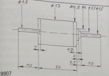 Ersatzteil Faulhaber Glockenankermotor 1319 12V, gewuchtet, etc..........................................................................