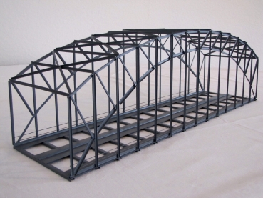 H0 BD 50- 2 Bogenbrücke grau, 2gleisig, doppelter Bogen, 50x 13,2x 15,8cm, etc...................................................................