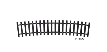 TT Modellgleis Schwellenband gebogen R32 396mm 15°