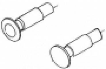 H0 Zurüstteil BS KS Hülsenpuffer, fest,  D= 4,3mm, St.4x