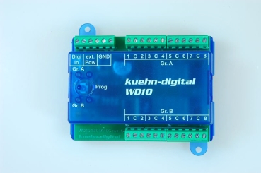 TT elektro Kühn Decoder Schaltdecoder uni WD10 Ausgänge 2x8 RailCom, etc................................................................................................