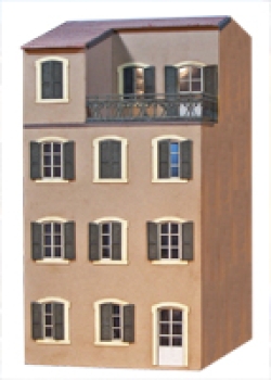 H0 I Gebäude BS Stadthaus Ligurien mit Balkon,  80x 100x 157mm, etc.....................................................................................