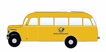 H0 D LKW Bus Borgward Bo 2000 Buss, DEUTSCHE BUNDESPOST, 2A,  Ep.III, etc..........................