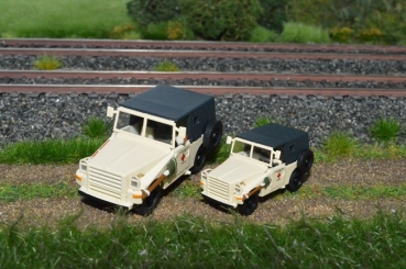 H0 D Einsatzfahrzeuge Zivilverteidigung, IFA P3,  Kübelwagen, weiß, etc.............................