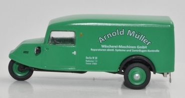 H0 D Dreirad Goliath GD 750 Wäscherei Maschinen GmbH, Arnold Müller, " -   Dreikantfeile - ", Berlin, etc.........................