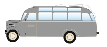 H0 D LKW Bus Borgward Bo 2000 Buss, REISEBUS silber, 2A,  Ep.III, etc......................