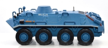 H0 mili PL Militärfahrzeuge Schützenpanzer BTR 60 PB 4A, Milizia, blau, etc................